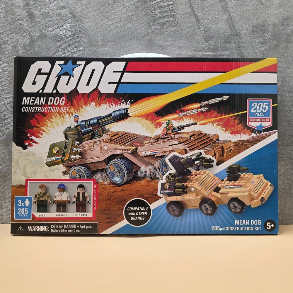 2021 Hasbro G.I. Joe Kids Mean Dog Construction‎ Vehicles Set 205 Pieces NEW